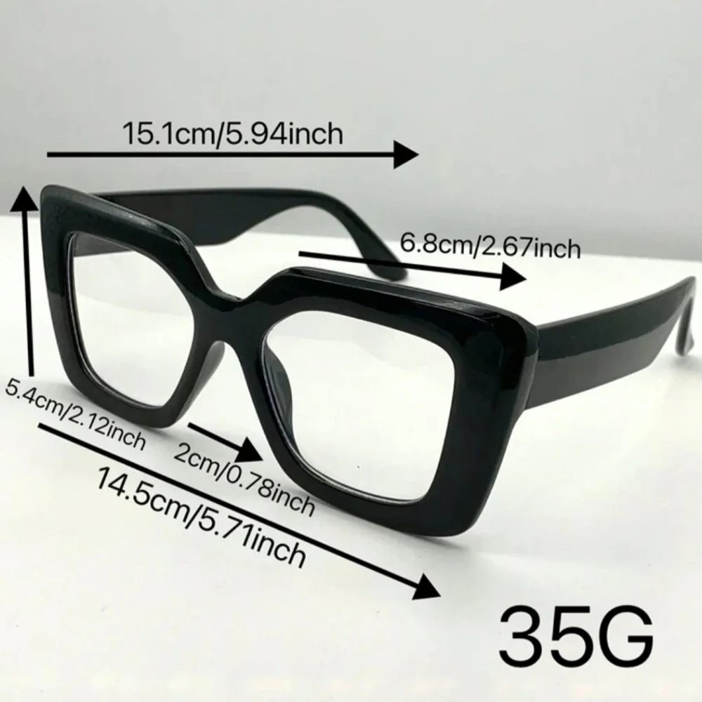 NEW Black Thick Oversize Fashion Glasses